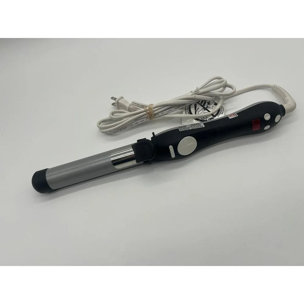 Beachwaver S1.25 Rotating Curling Iron Black Silver VGUC